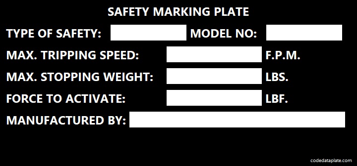 Safety Plate