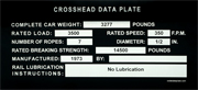 Crosshead Data Plate